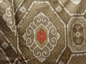 アンティーク　菱華紋織り出し本場村山泥大島紬着物